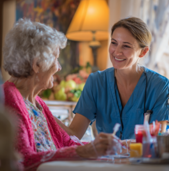 Une infirmière stomathérapeute